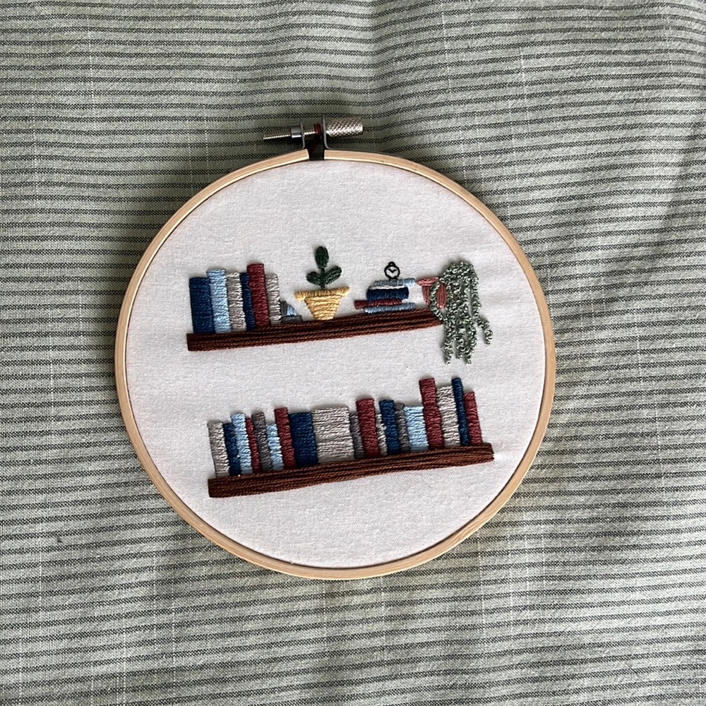 Plant embroidery hoop